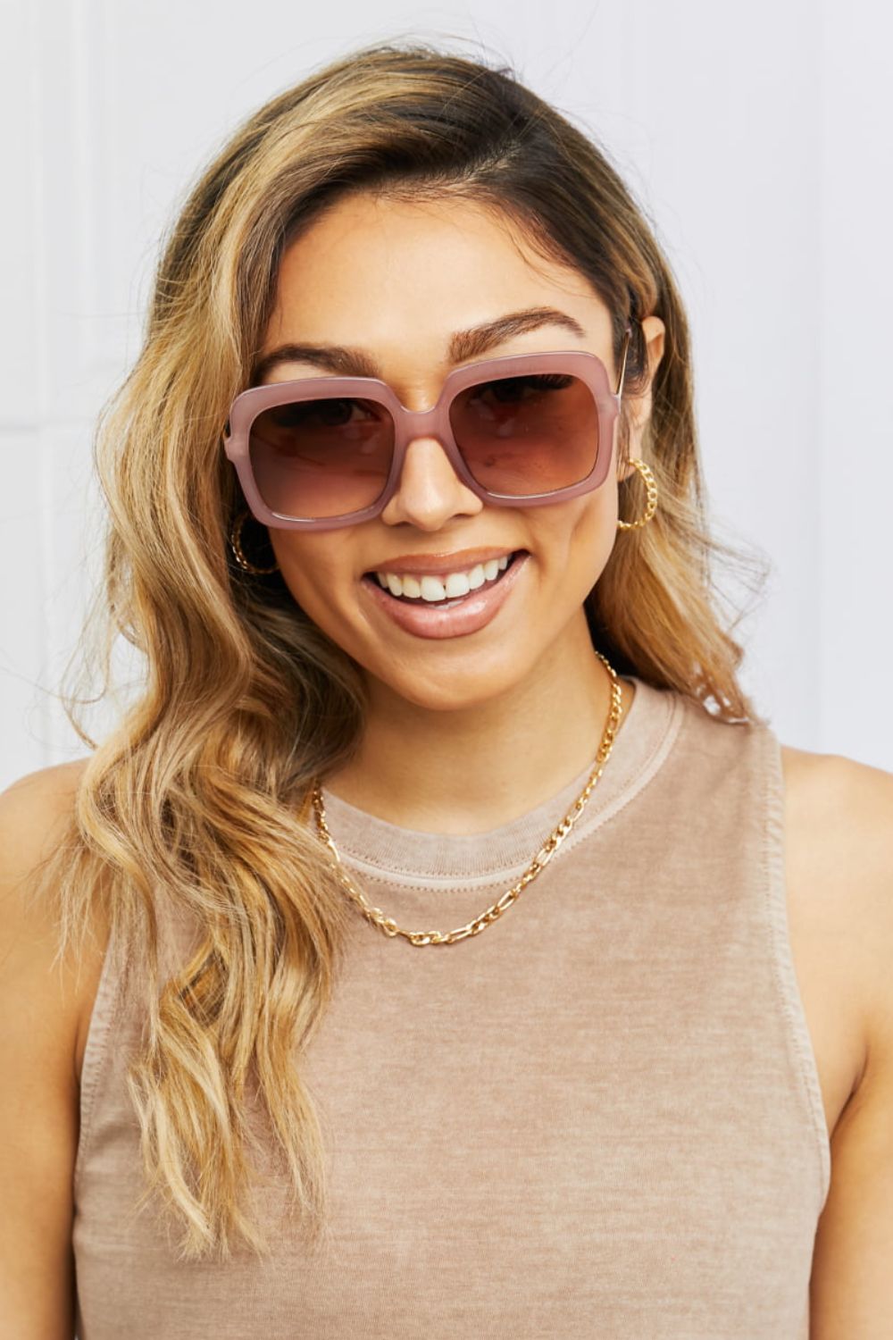 Eckige Hybrid-Sonnenbrille