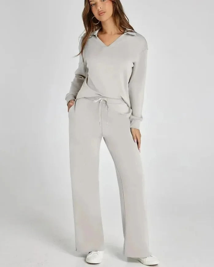 Carly- Elegantes Schlaghosen-Set mit hoher Taille
