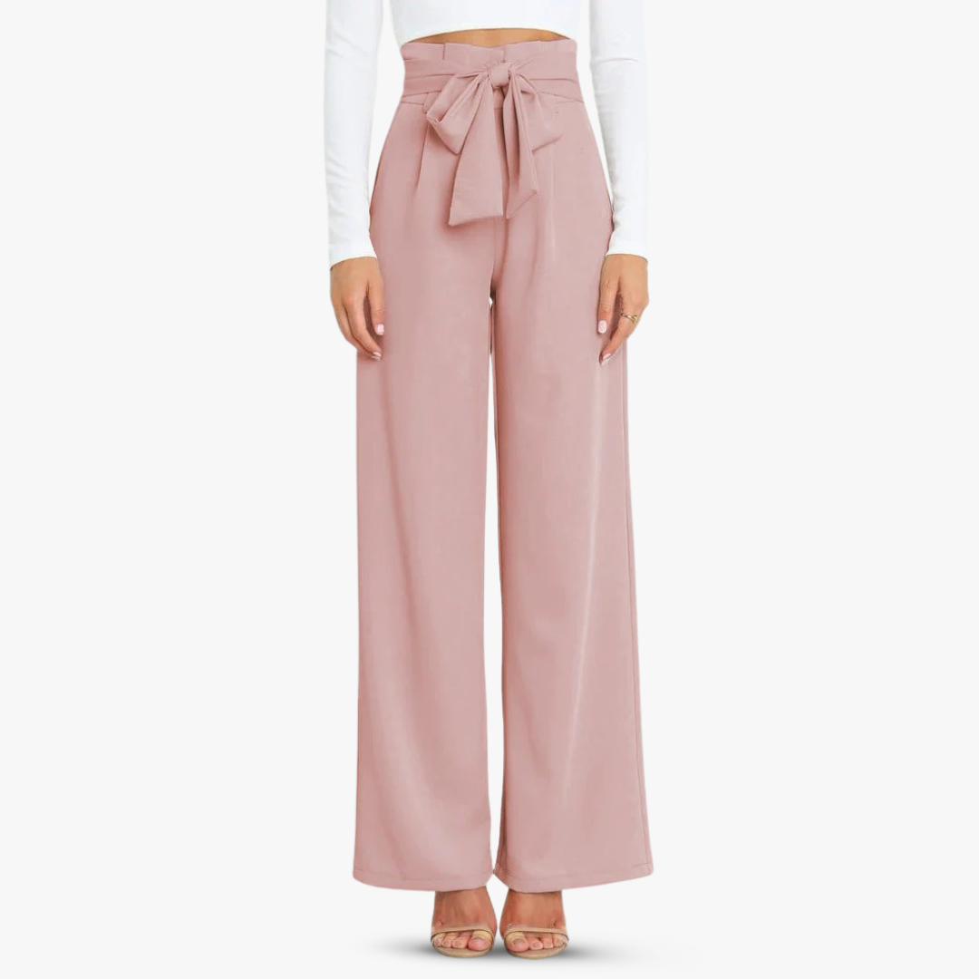 Chantal | Weite Hose mit Bindegürtel