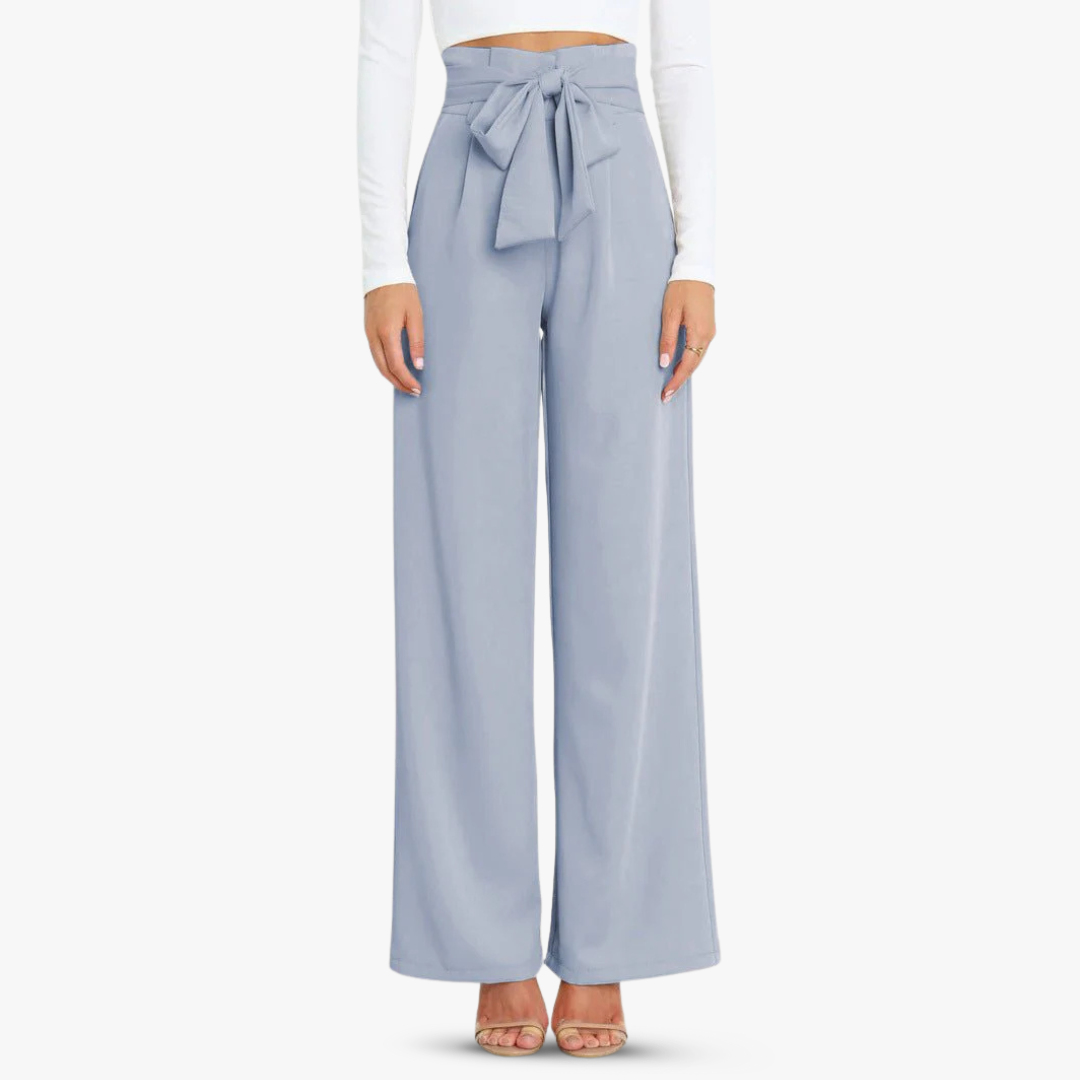 Chantal | Weite Hose mit Bindegürtel