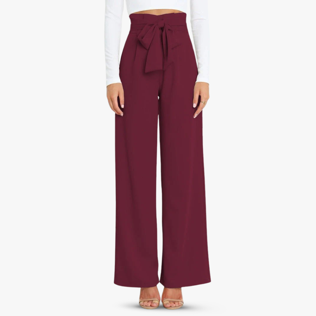 Chantal | Weite Hose mit Bindegürtel