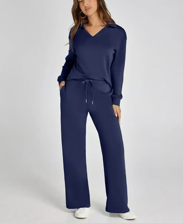 Carly- Elegantes Schlaghosen-Set mit hoher Taille