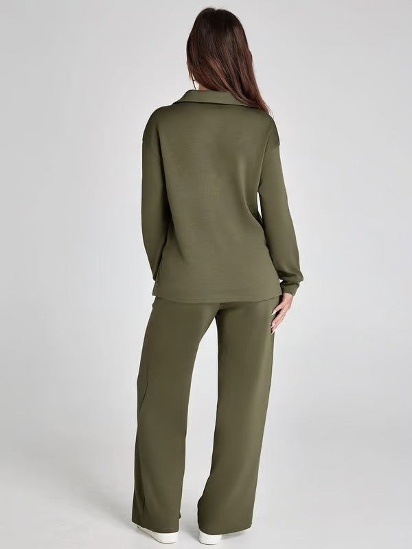 Carly- Elegantes Schlaghosen-Set mit hoher Taille