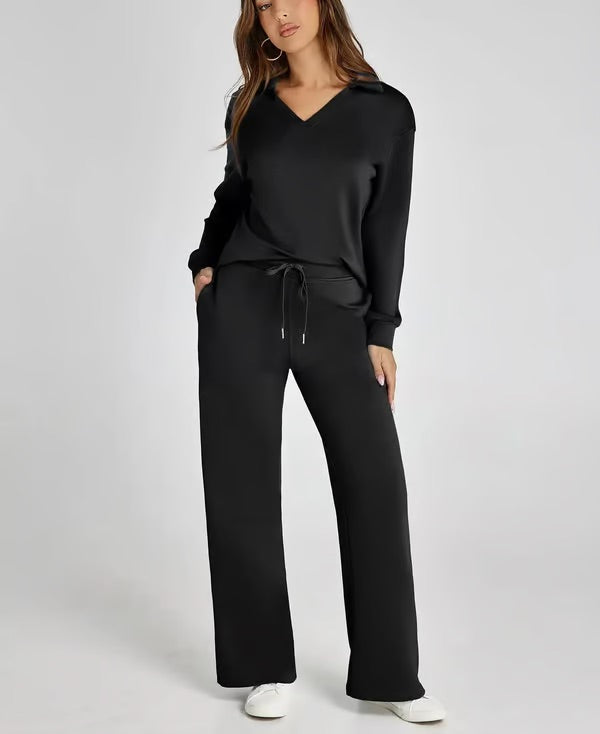 Carly- Elegantes Schlaghosen-Set mit hoher Taille