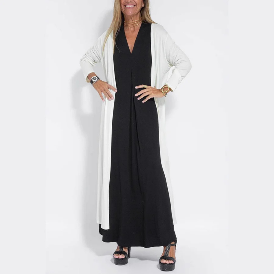Imelda - Handgefertigtes Maxikleid + Gratis cardigan