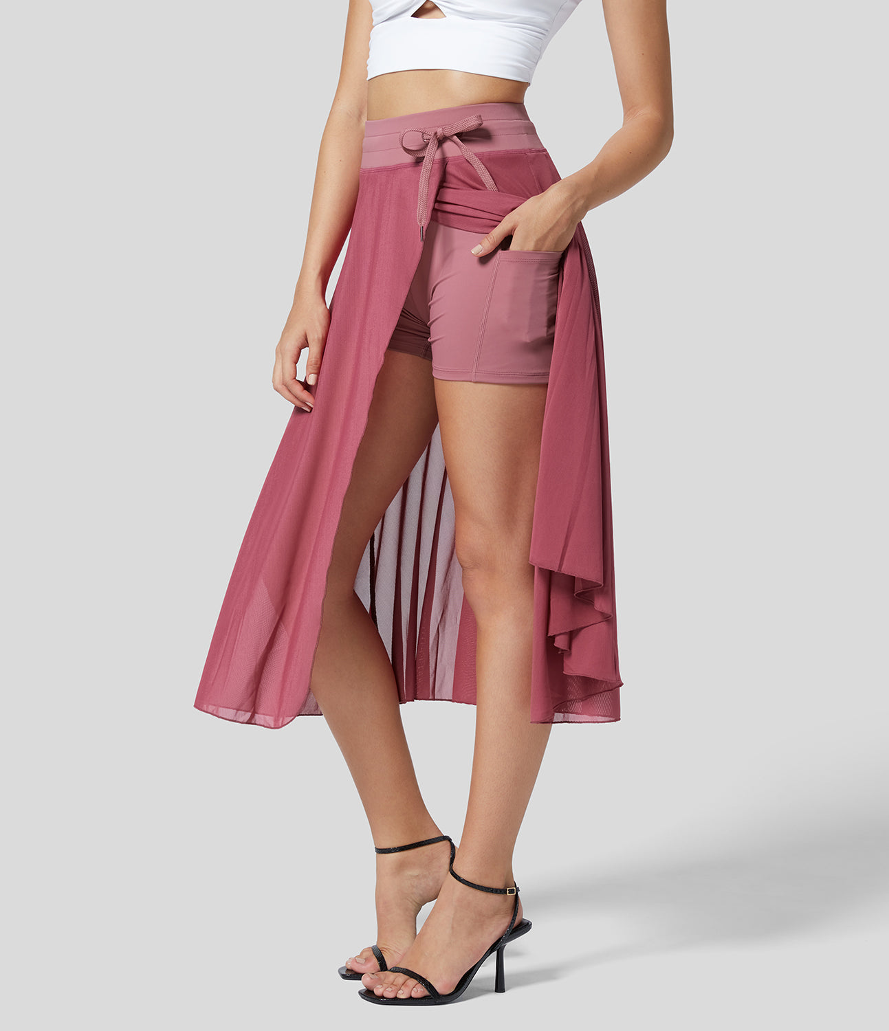 Anna- Eleganter 2-in-1 Midirock