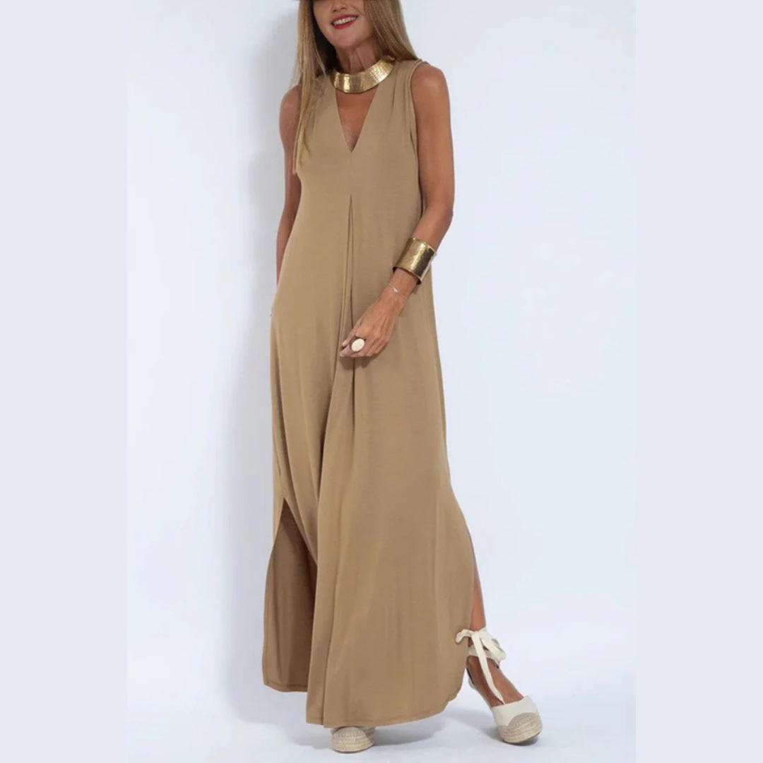 Imelda - Handgefertigtes Maxikleid + Gratis cardigan