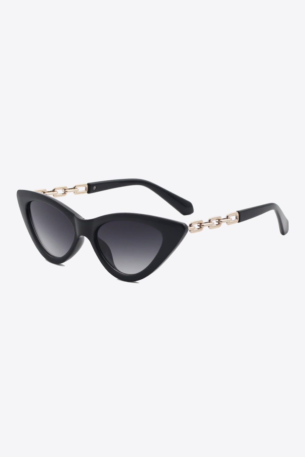 Cat-Eye-Sonnenbrille mit Kettendetail