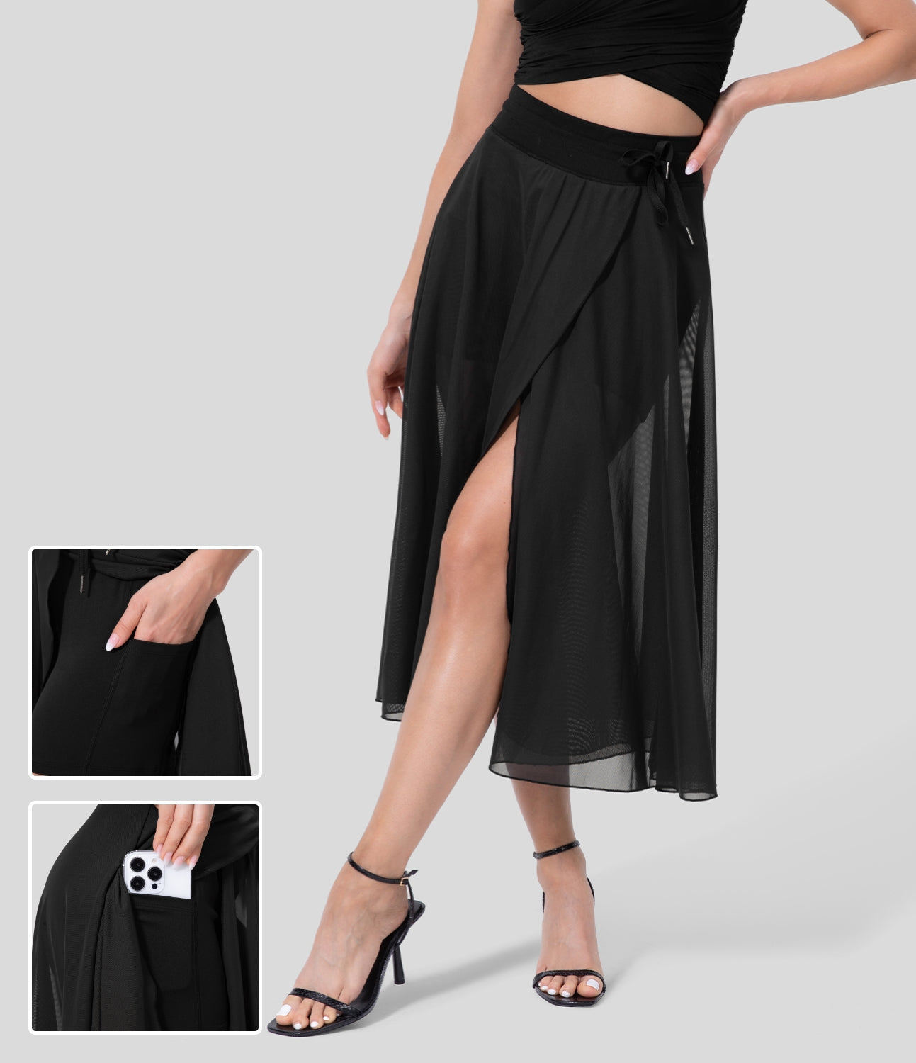 Anna- Eleganter 2-in-1 Midirock