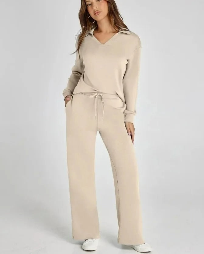 Carly- Elegantes Schlaghosen-Set mit hoher Taille