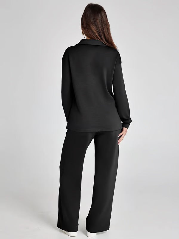 Carly- Elegantes Schlaghosen-Set mit hoher Taille