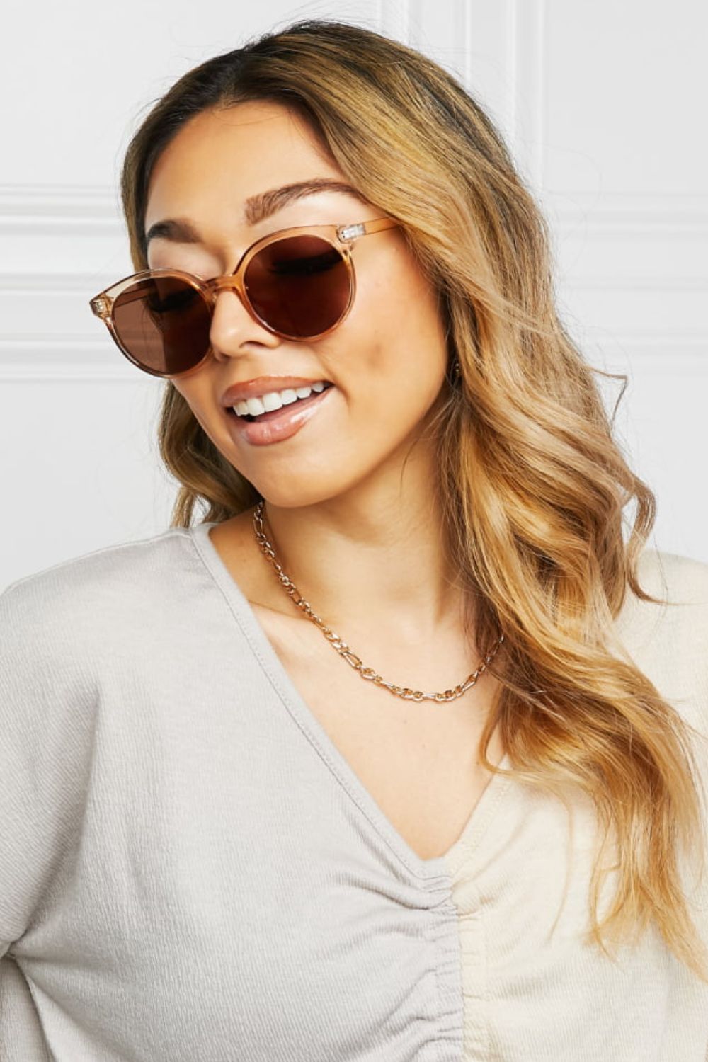 Runde Polycarbonat-Sonnenbrille