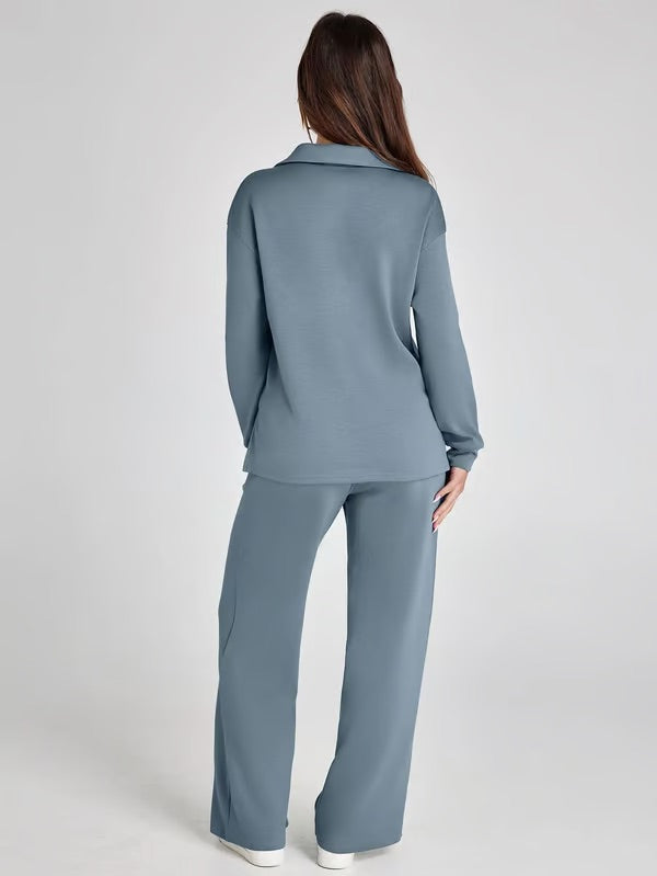 Carly- Elegantes Schlaghosen-Set mit hoher Taille