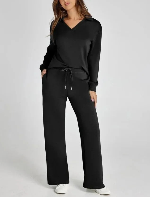 Carly- Elegantes Schlaghosen-Set mit hoher Taille