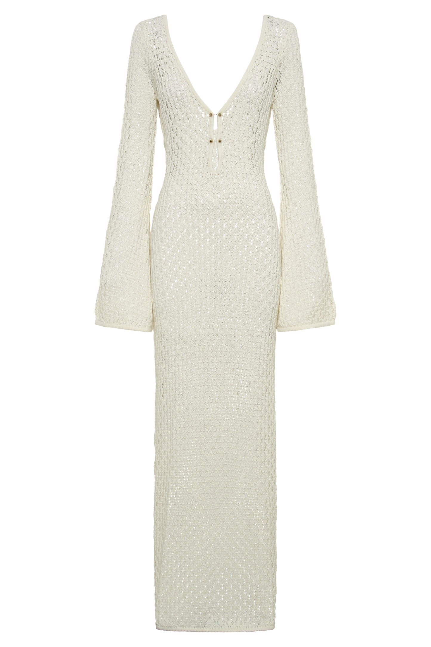 Hanna - Weißer lang gestrickter Überwurf
