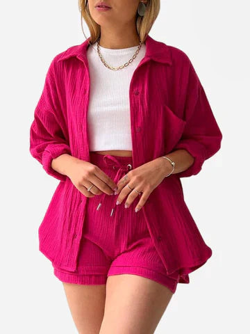 Amelie- Lässiges Baumwoll-Loungewear-Set