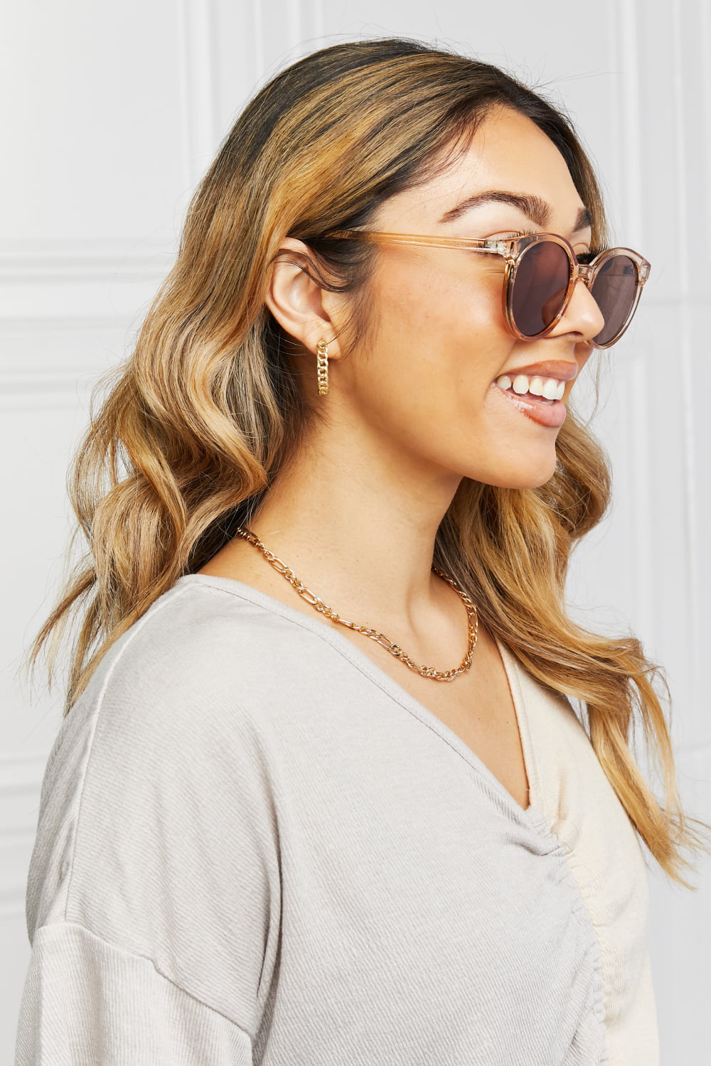 Runde Polycarbonat-Sonnenbrille
