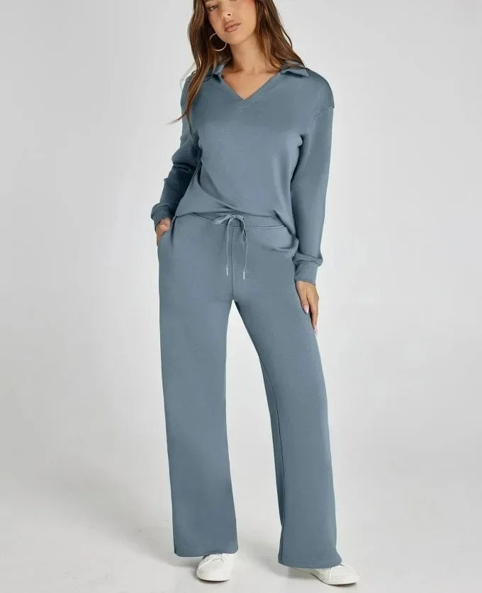 Carly- Elegantes Schlaghosen-Set mit hoher Taille