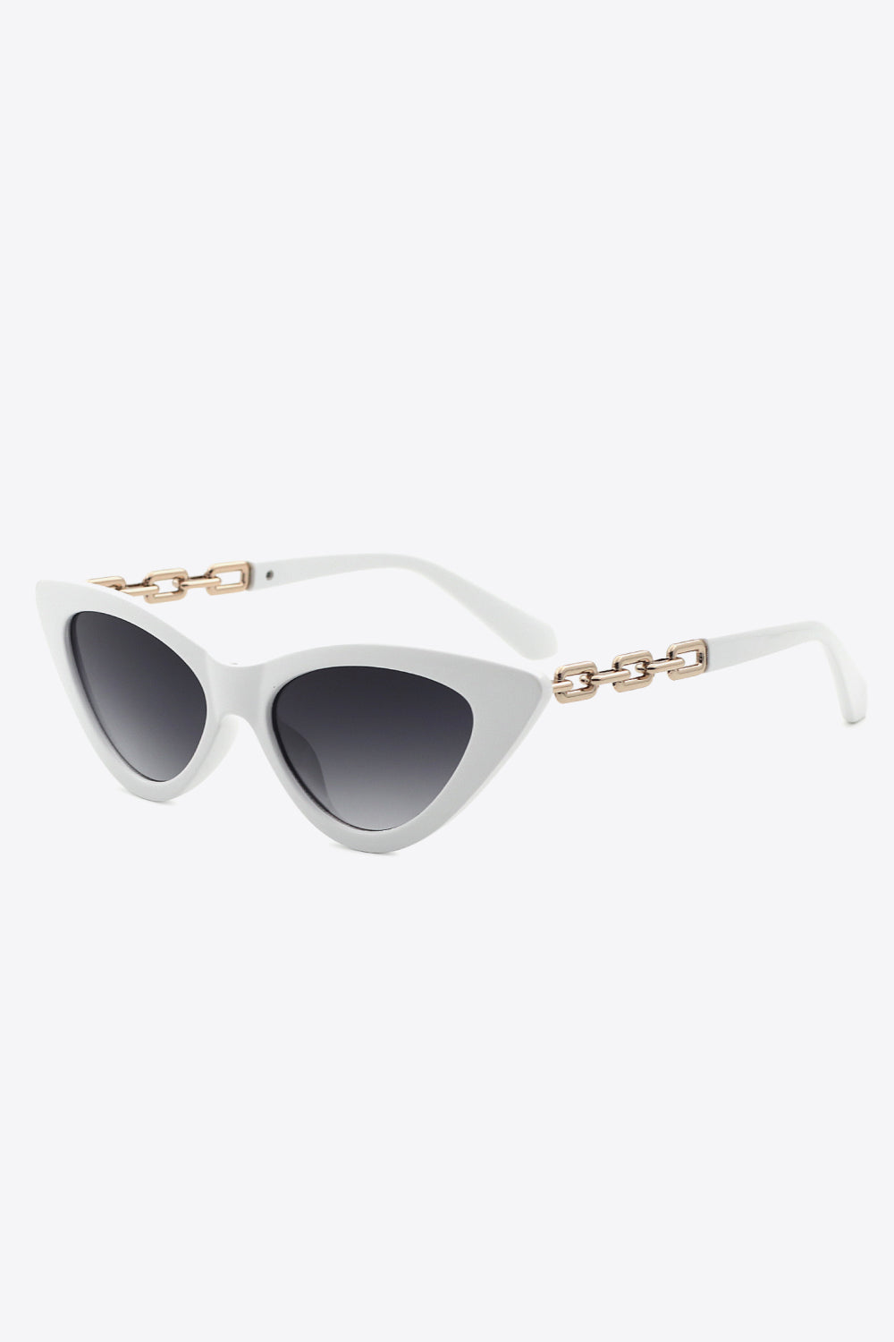 Cat-Eye-Sonnenbrille mit Kettendetail