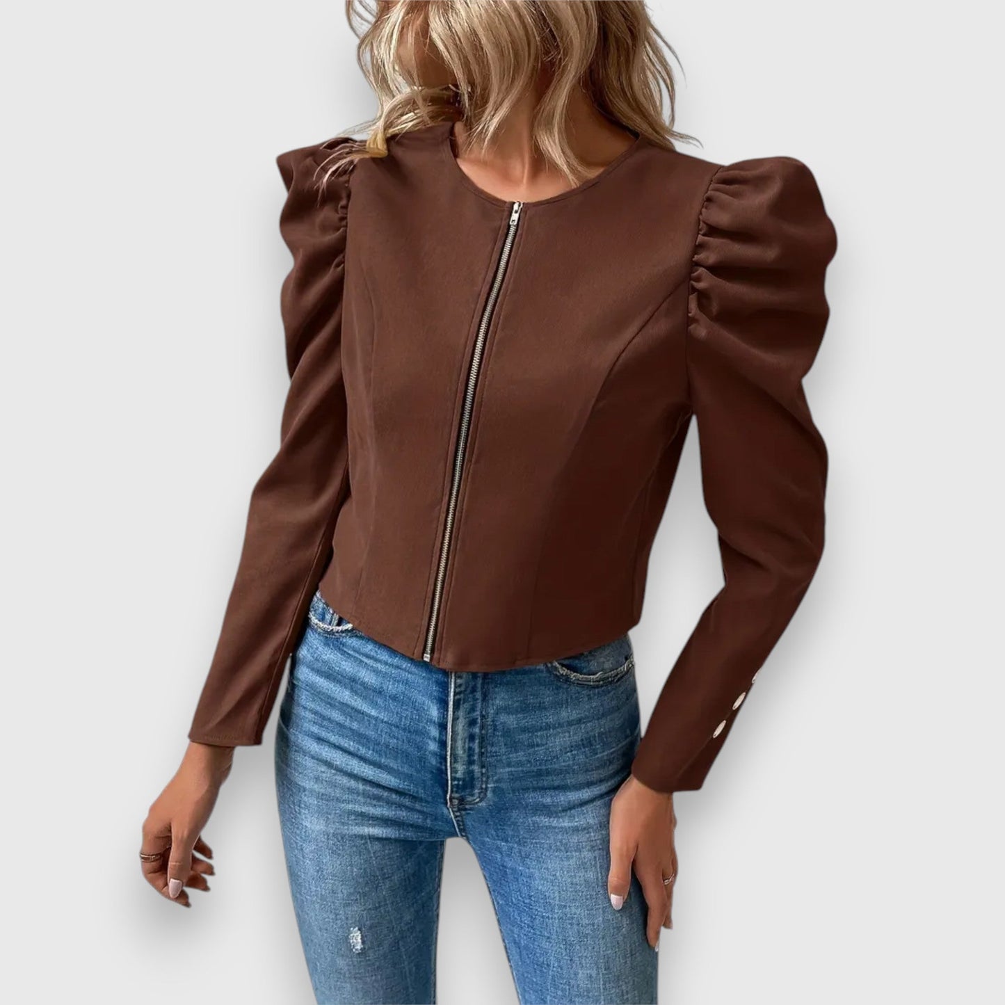 Licia | Kurzjacke in Premium-Optik