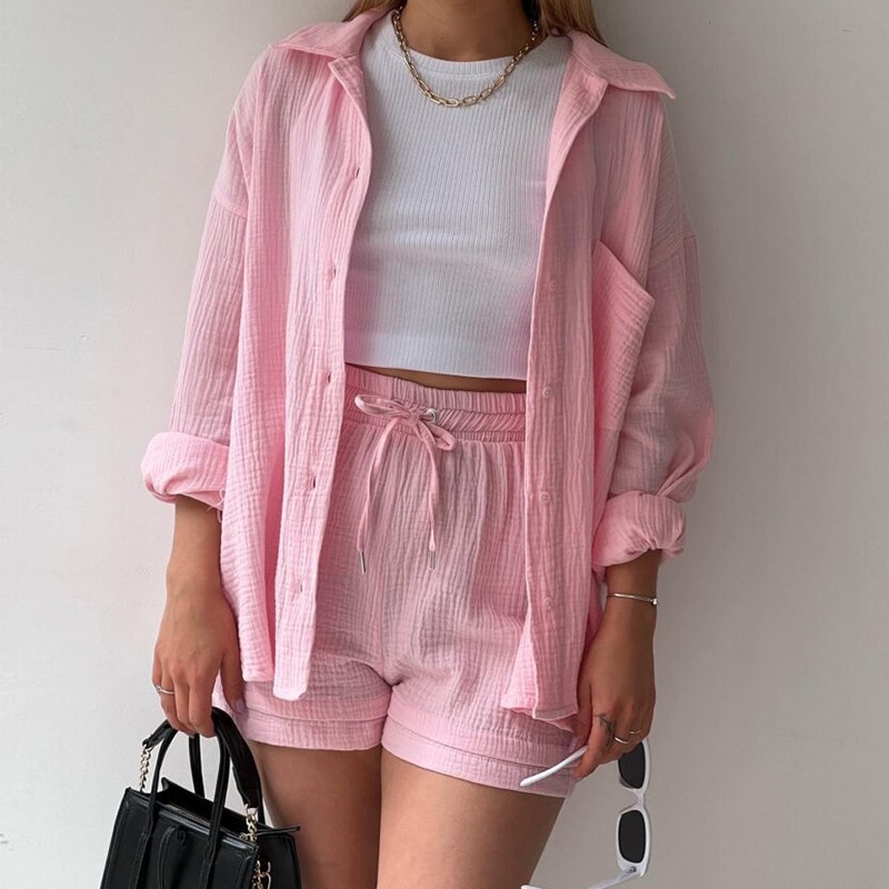 Amelie- Lässiges Baumwoll-Loungewear-Set
