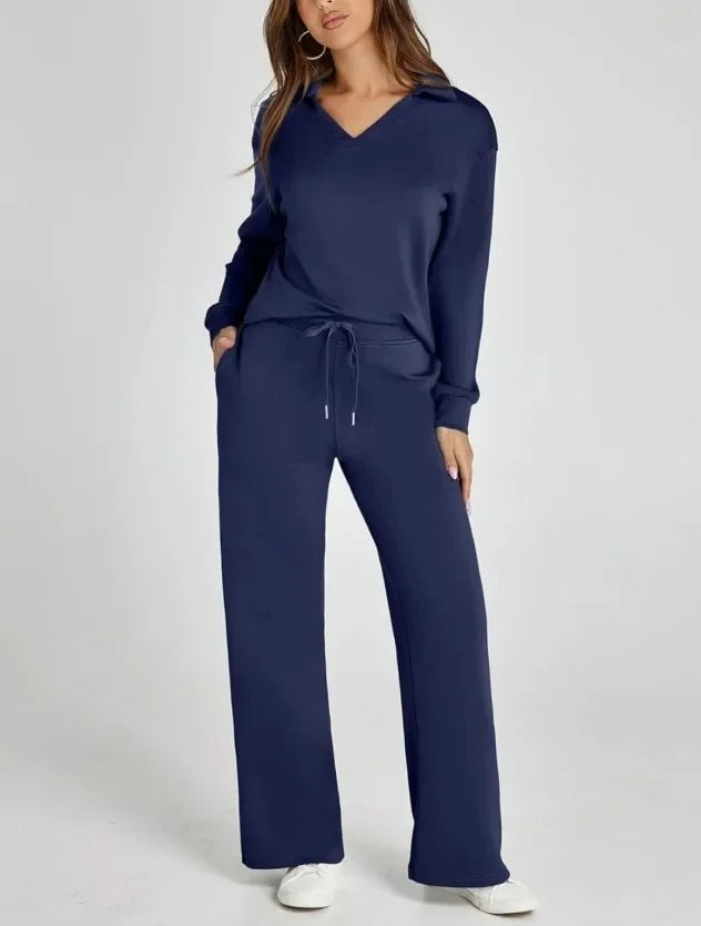 Carly- Elegantes Schlaghosen-Set mit hoher Taille