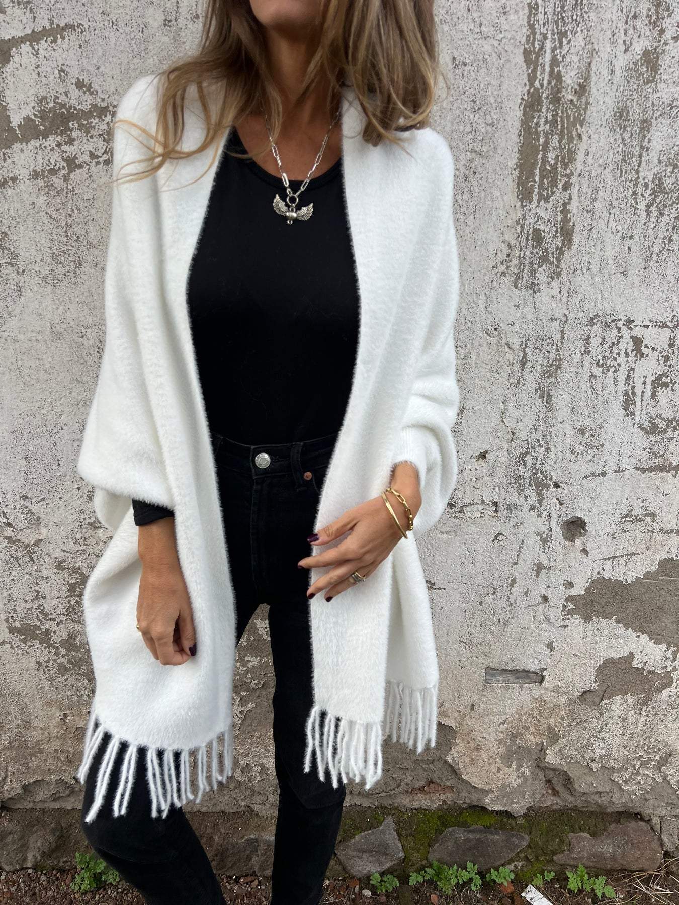 Alina - Eleganter langärmeliger Wickelpulli