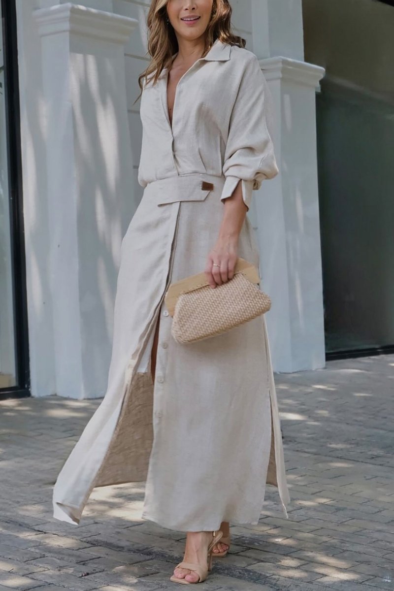 Soléa - Maxikleid aus Leinen