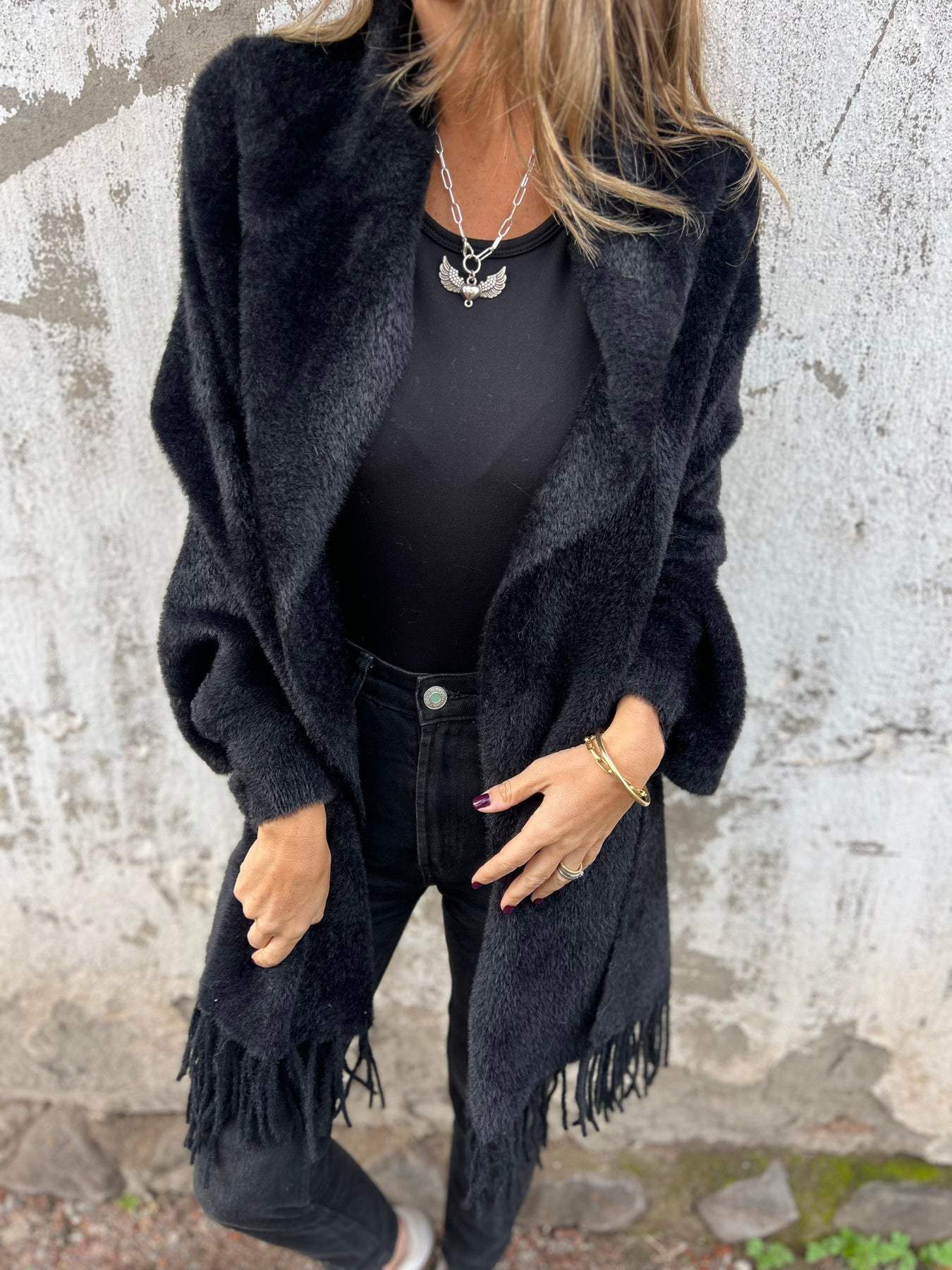 Alina - Eleganter langärmeliger Wickelpulli
