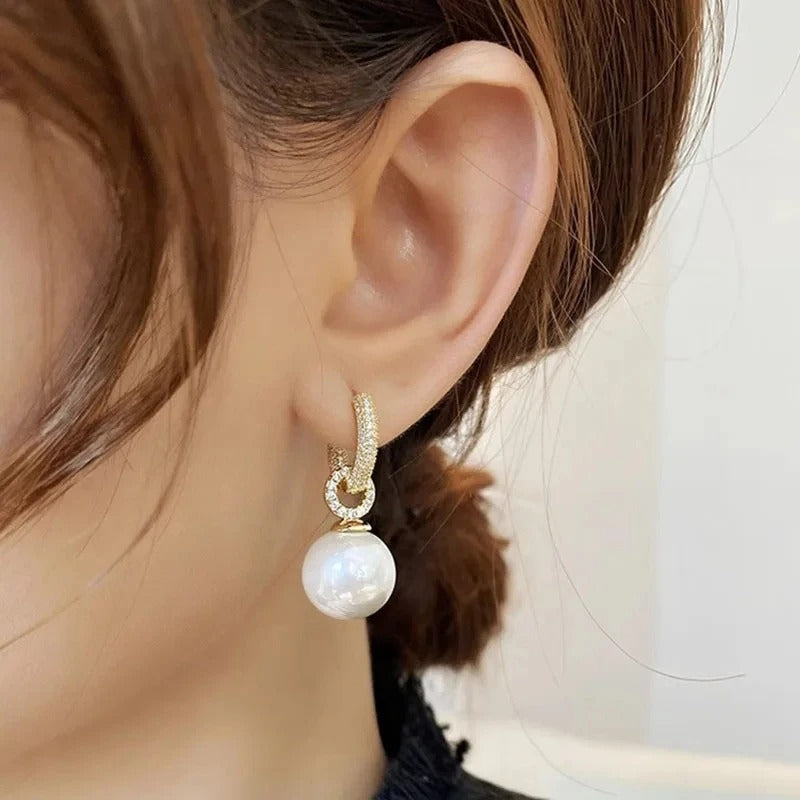Emma | Handgemachte elegante Perlenohrringe aus edlem Material