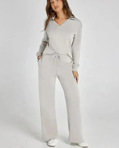 Carly- Elegantes Schlaghosen-Set mit hoher Taille