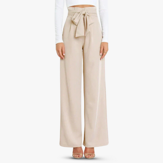 Chantal | Weite Hose mit Bindegürtel