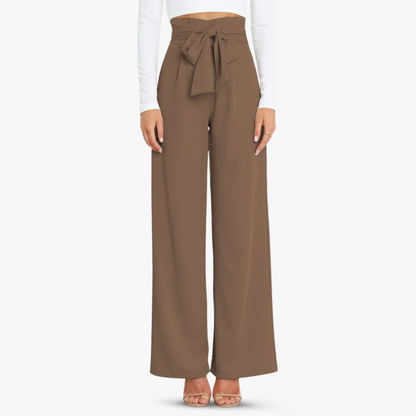 Chantal | Weite Hose mit Bindegürtel