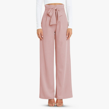 Chantal | Weite Hose mit Bindegürtel
