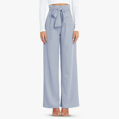 Chantal | Weite Hose mit Bindegürtel