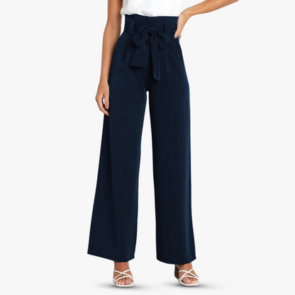 Chantal | Weite Hose mit Bindegürtel