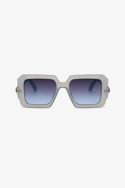 Modische Square-Sonnenbrille mit Polycarbonatgestell