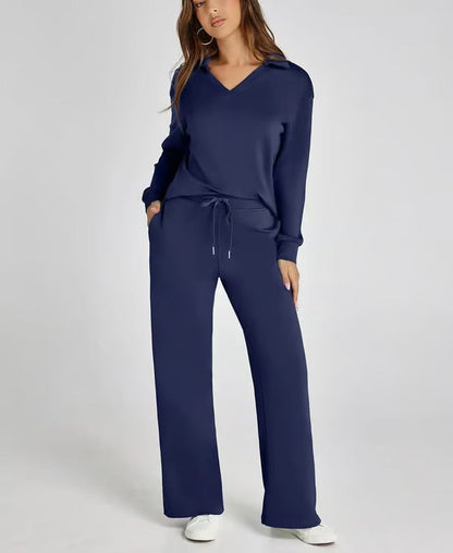 Carly- Elegantes Schlaghosen-Set mit hoher Taille