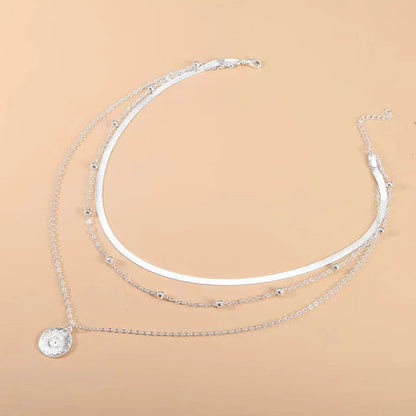 Silberne Triple-Halskette