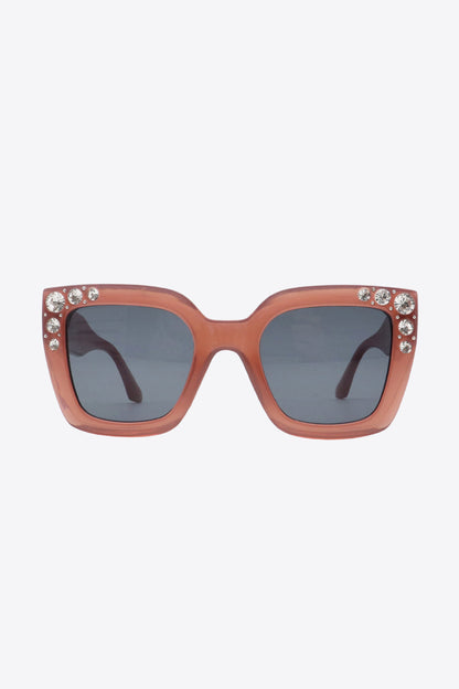 Strass-Sonnenbrille aus Polycarbonat