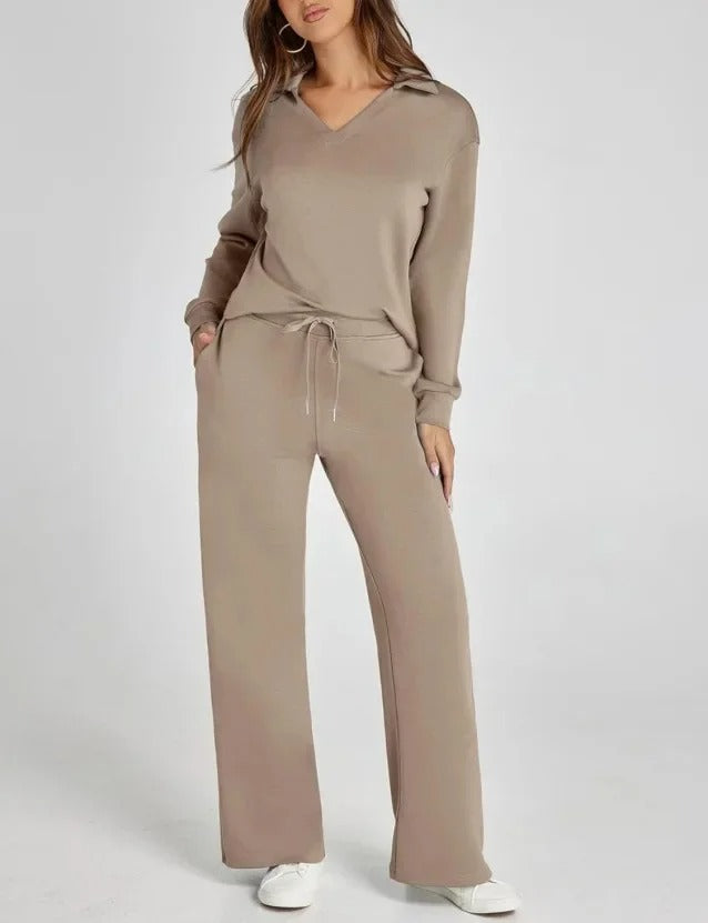 Carly- Elegantes Schlaghosen-Set mit hoher Taille