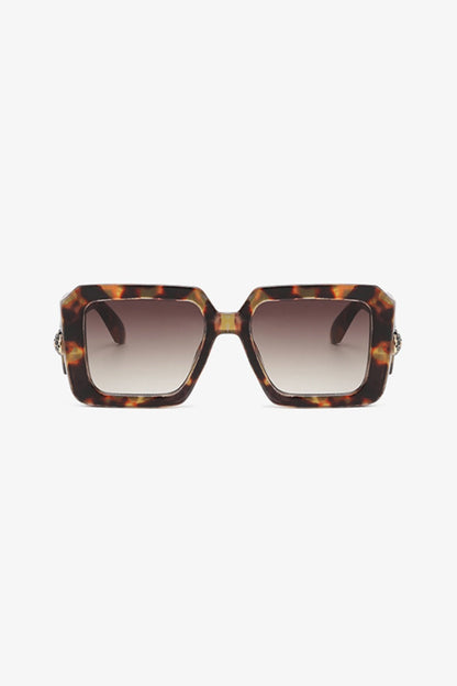 Modische Square-Sonnenbrille mit Polycarbonatgestell