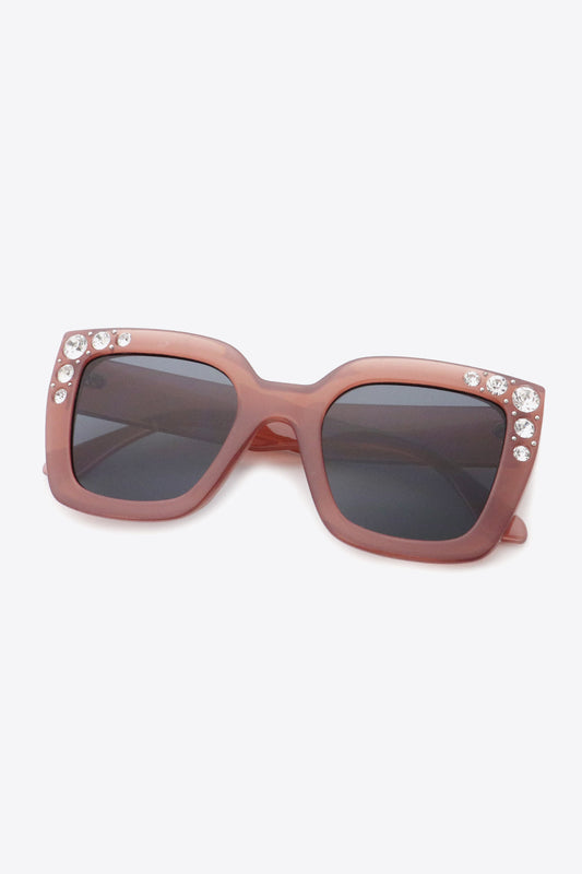 Strass-Sonnenbrille aus Polycarbonat