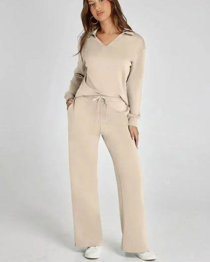 Carly- Elegantes Schlaghosen-Set mit hoher Taille