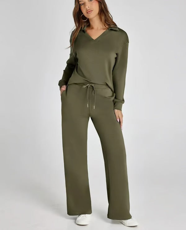 Carly- Elegantes Schlaghosen-Set mit hoher Taille