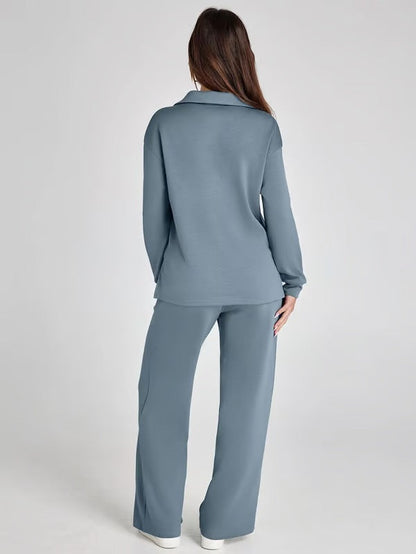 Carly- Elegantes Schlaghosen-Set mit hoher Taille