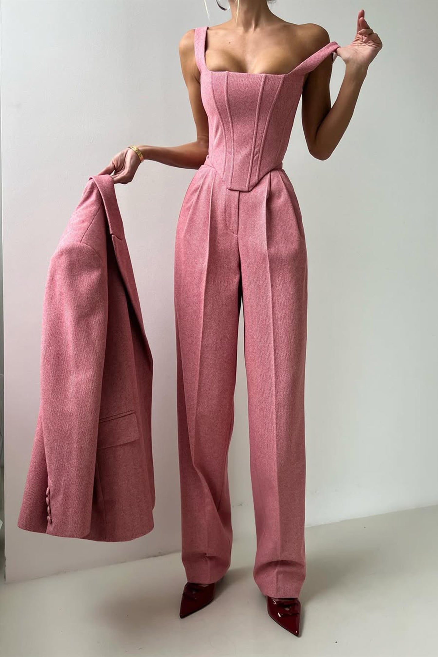 Dolce- Dreiteiliges Set mit doppelreihigem Blazer