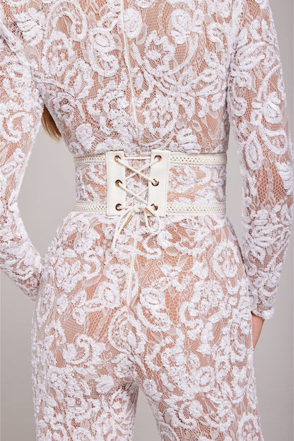 Féline - Eleganter Spitzen-Jumpsuit