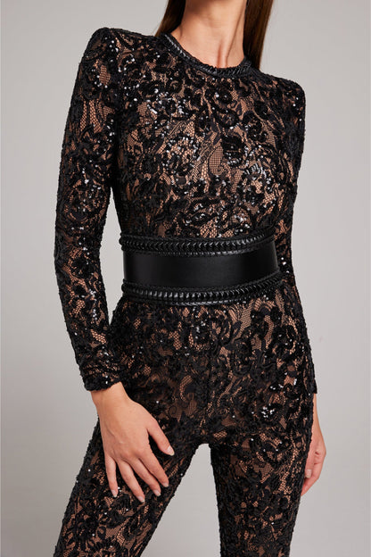 Féline - Eleganter Spitzen-Jumpsuit