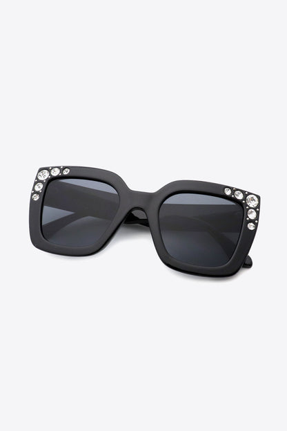 Strass-Sonnenbrille aus Polycarbonat